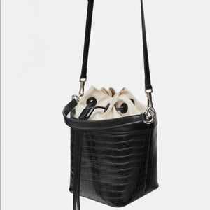 ZARA Croc Cube Bag